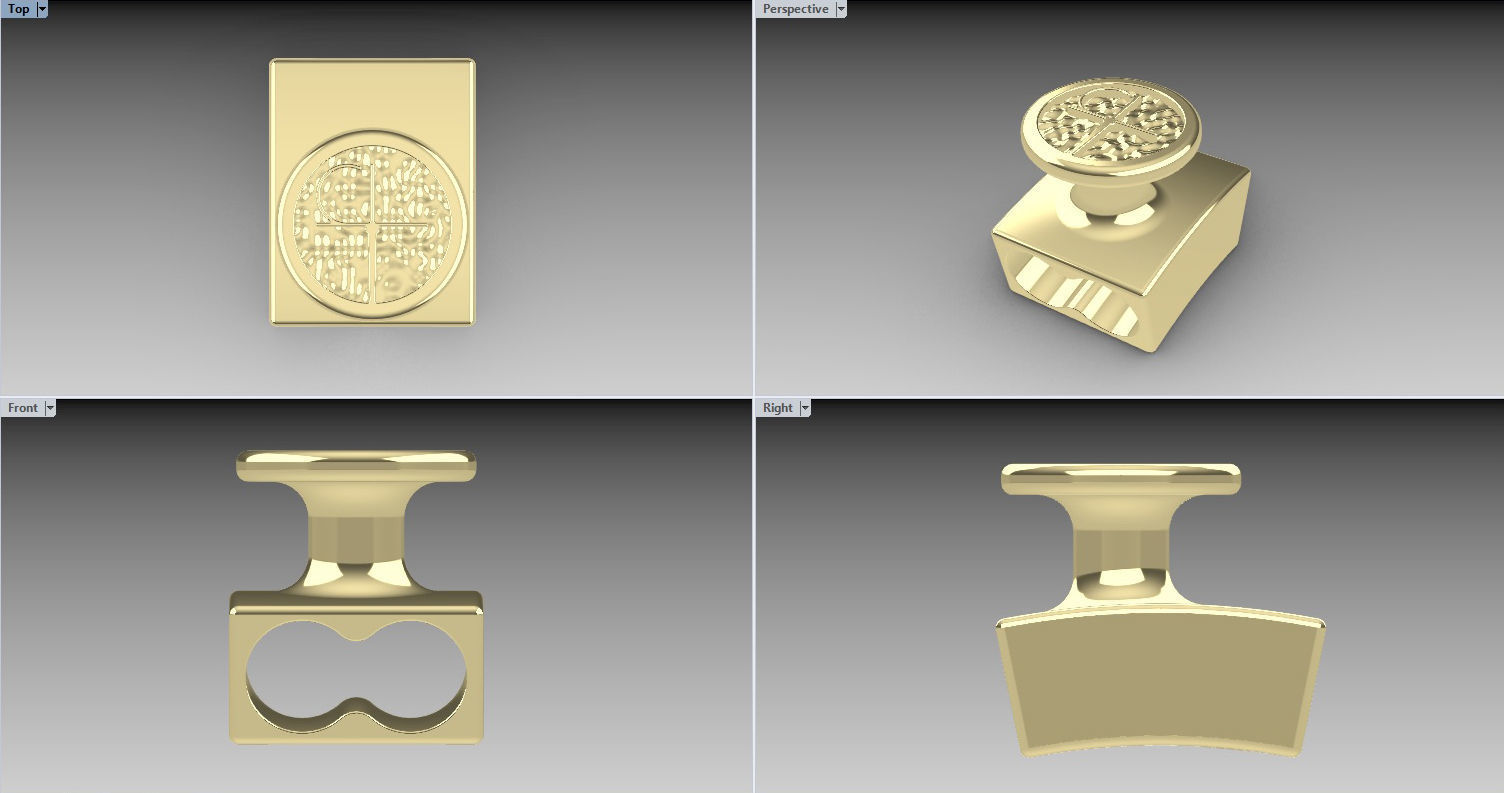 Leather bracelet lock 3D print model_1