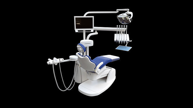 Dentist Chair rigged Low-poly 3D model