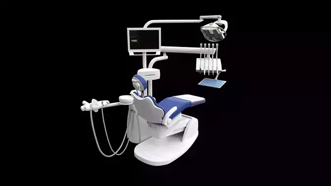 Dentist Chair rigged Low-poly 3D model