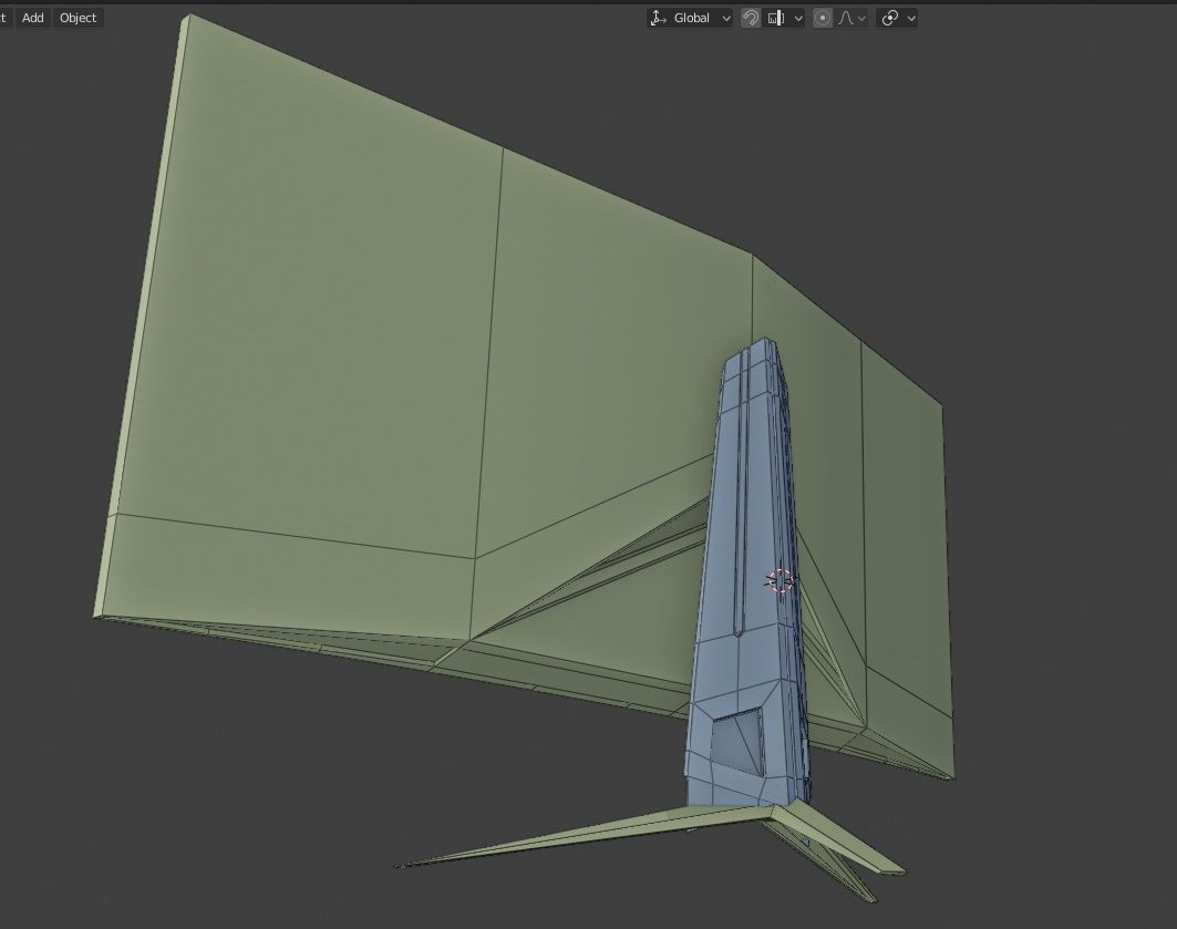 gaming monitor 3d model Low-poly 3D model_6