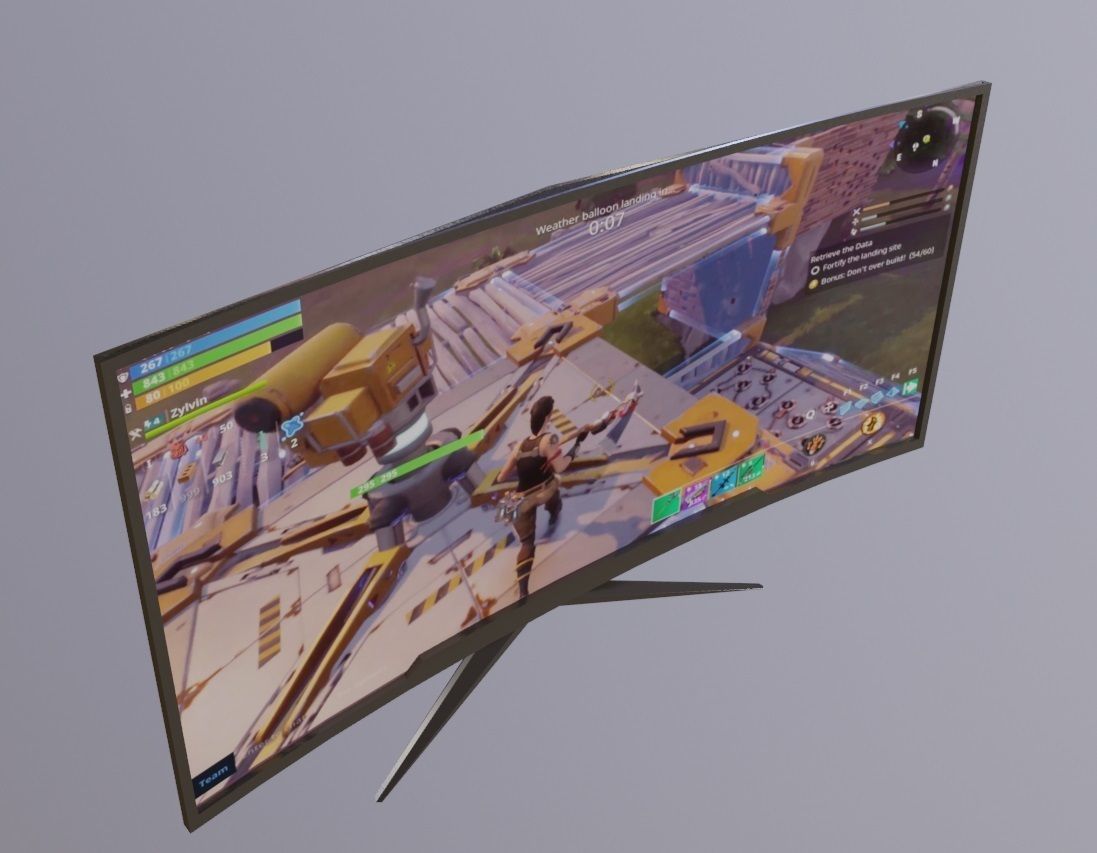 gaming monitor 3d model Low-poly 3D model_13
