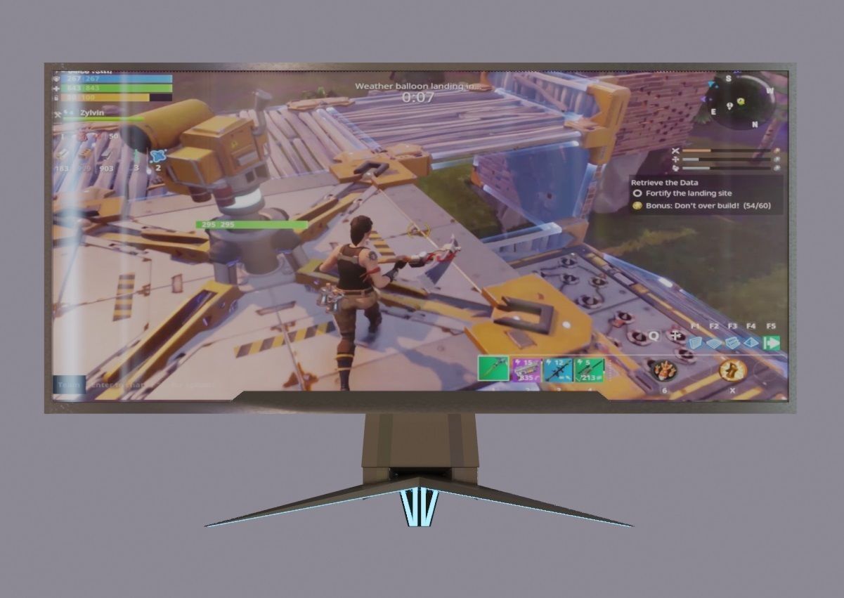 gaming monitor 3d model Low-poly 3D model_11