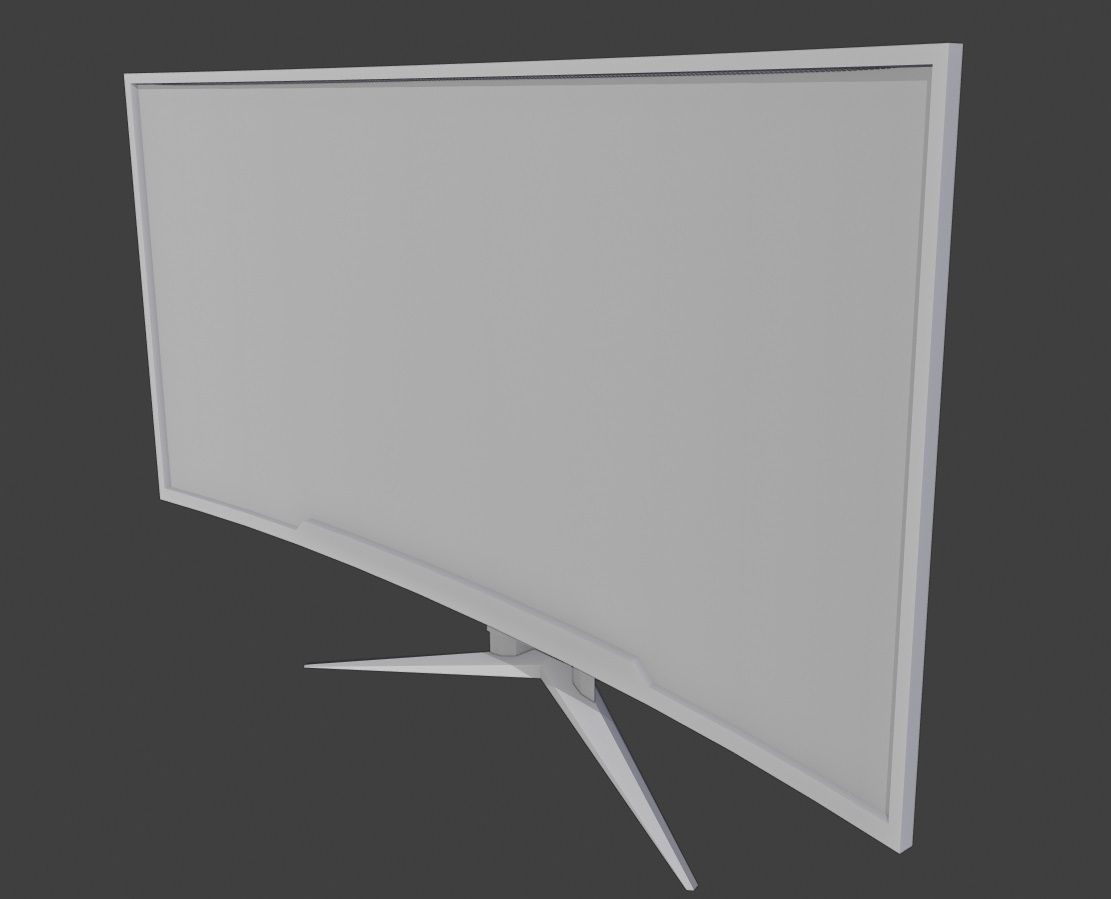 gaming monitor 3d model Low-poly 3D model_3
