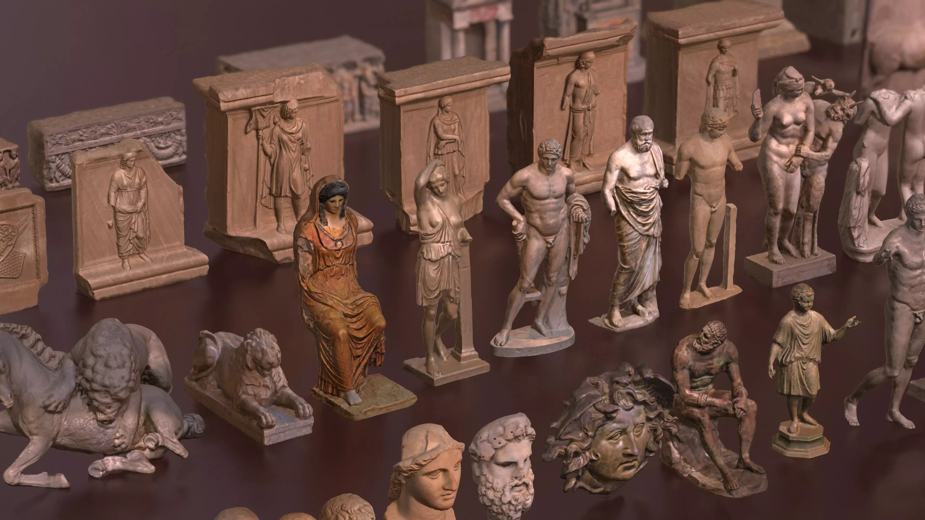3D Sculpture - Historic Collection Low-poly 3D model_0