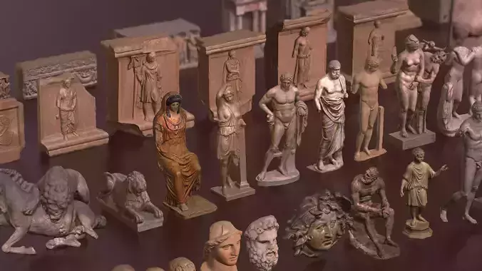 3D Sculpture - Historic Collection Low-poly 3D model