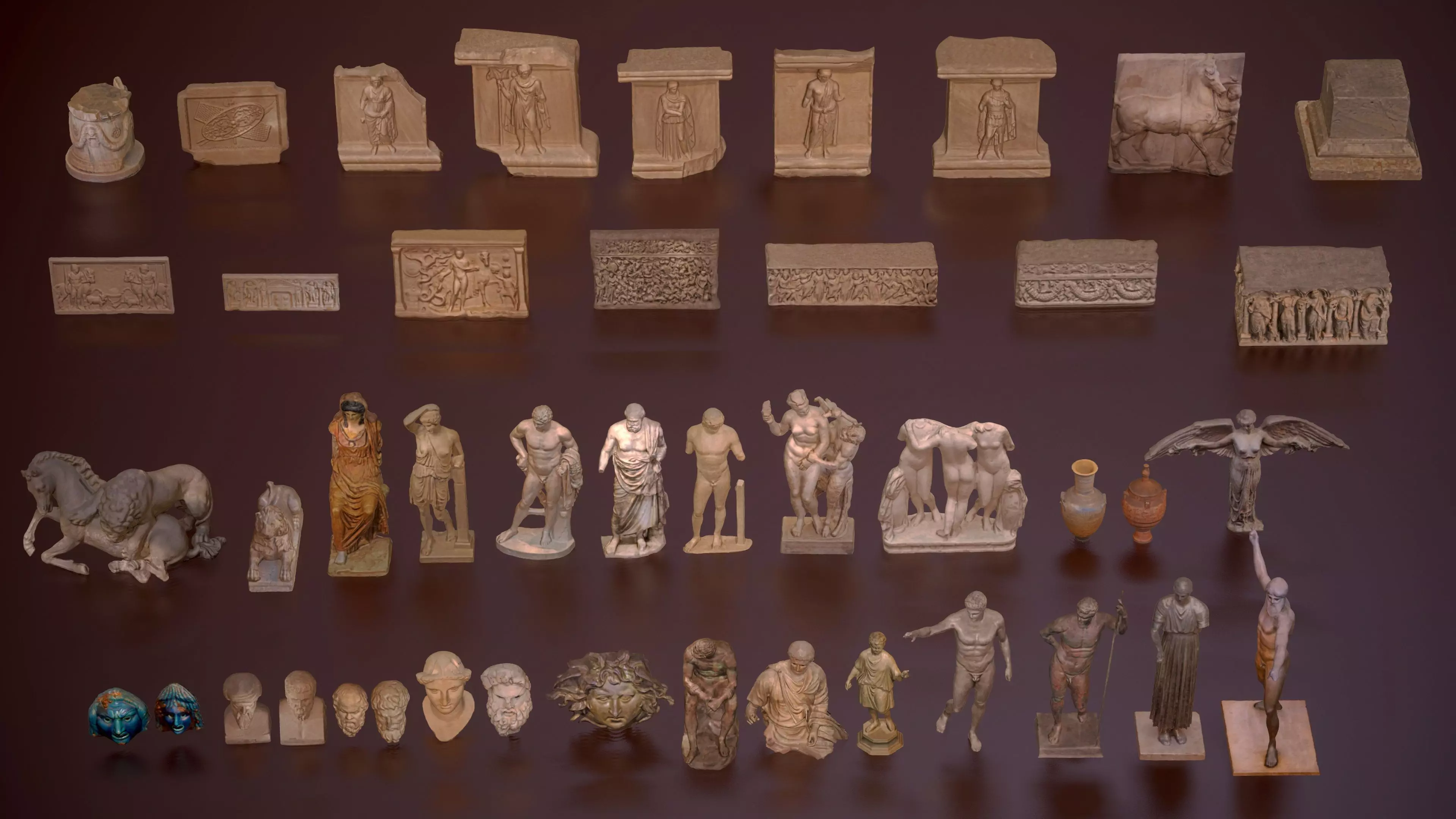 3D Sculpture - Historic Collection Low-poly 3D model_5