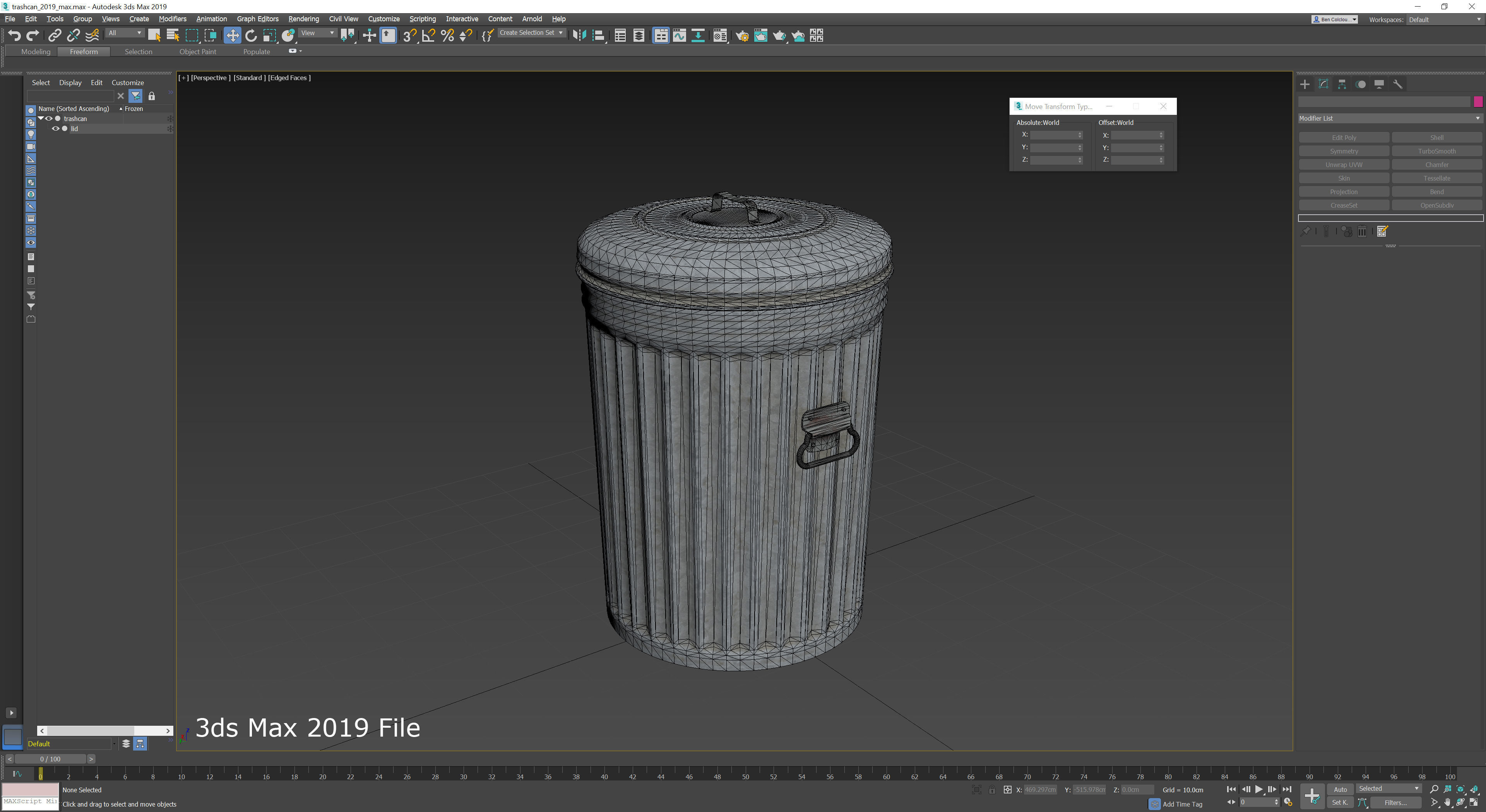 Trash Can free VR / AR / low-poly 3D model | CGTrader