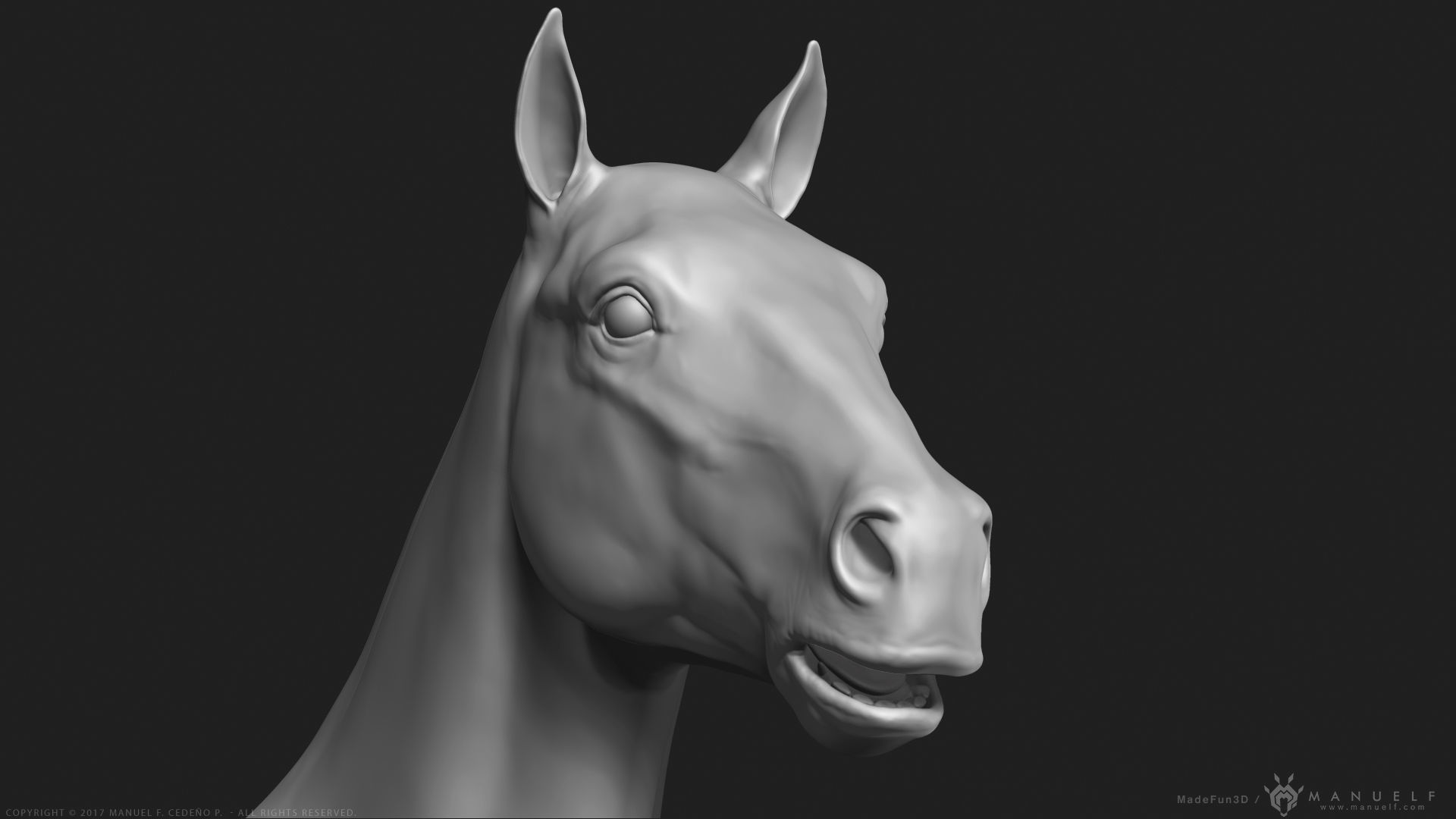 Horse  -  Highpoly Sculpture 3D model_11