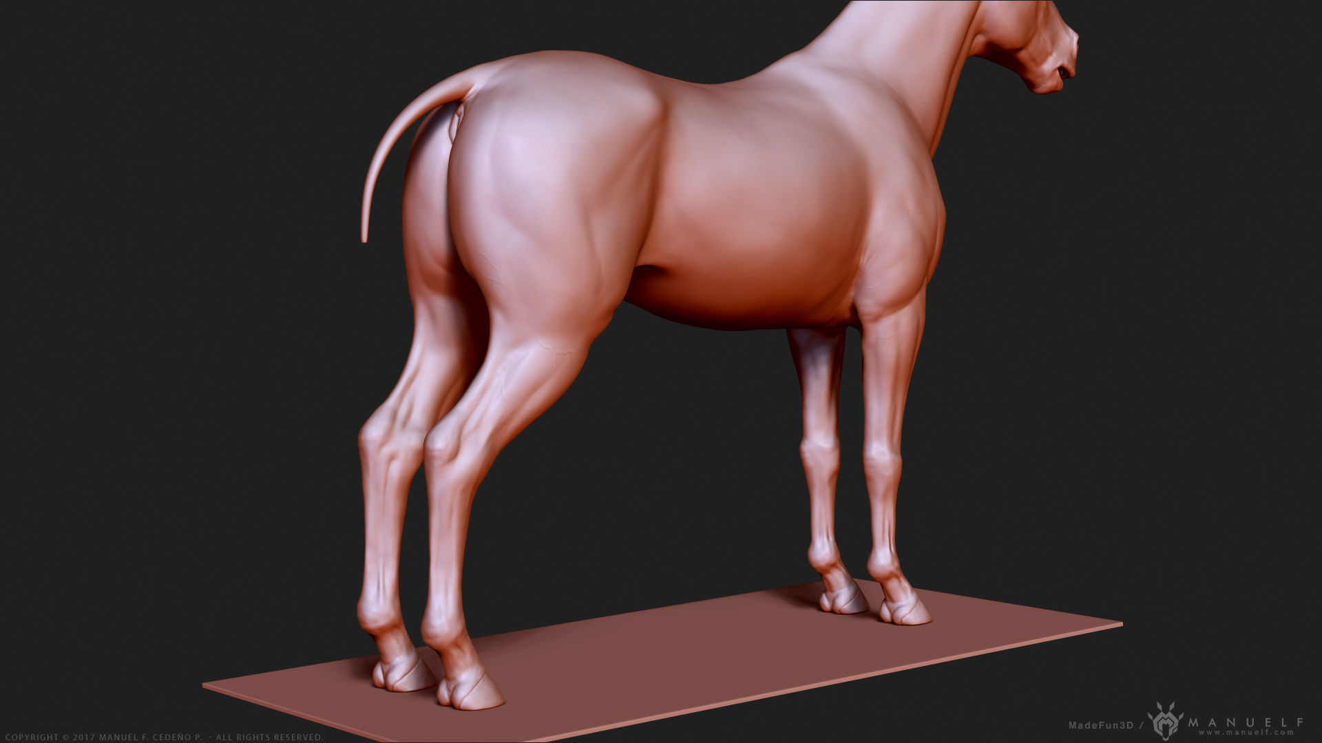 Horse  -  Highpoly Sculpture 3D model_14