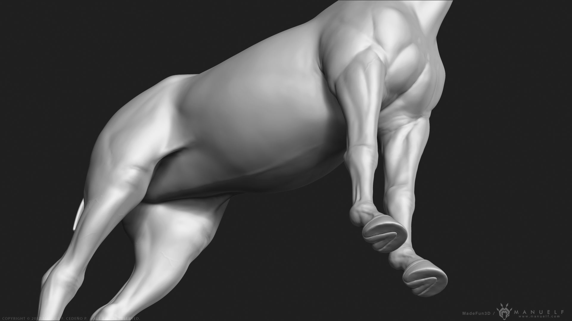 Horse  -  Highpoly Sculpture 3D model_10