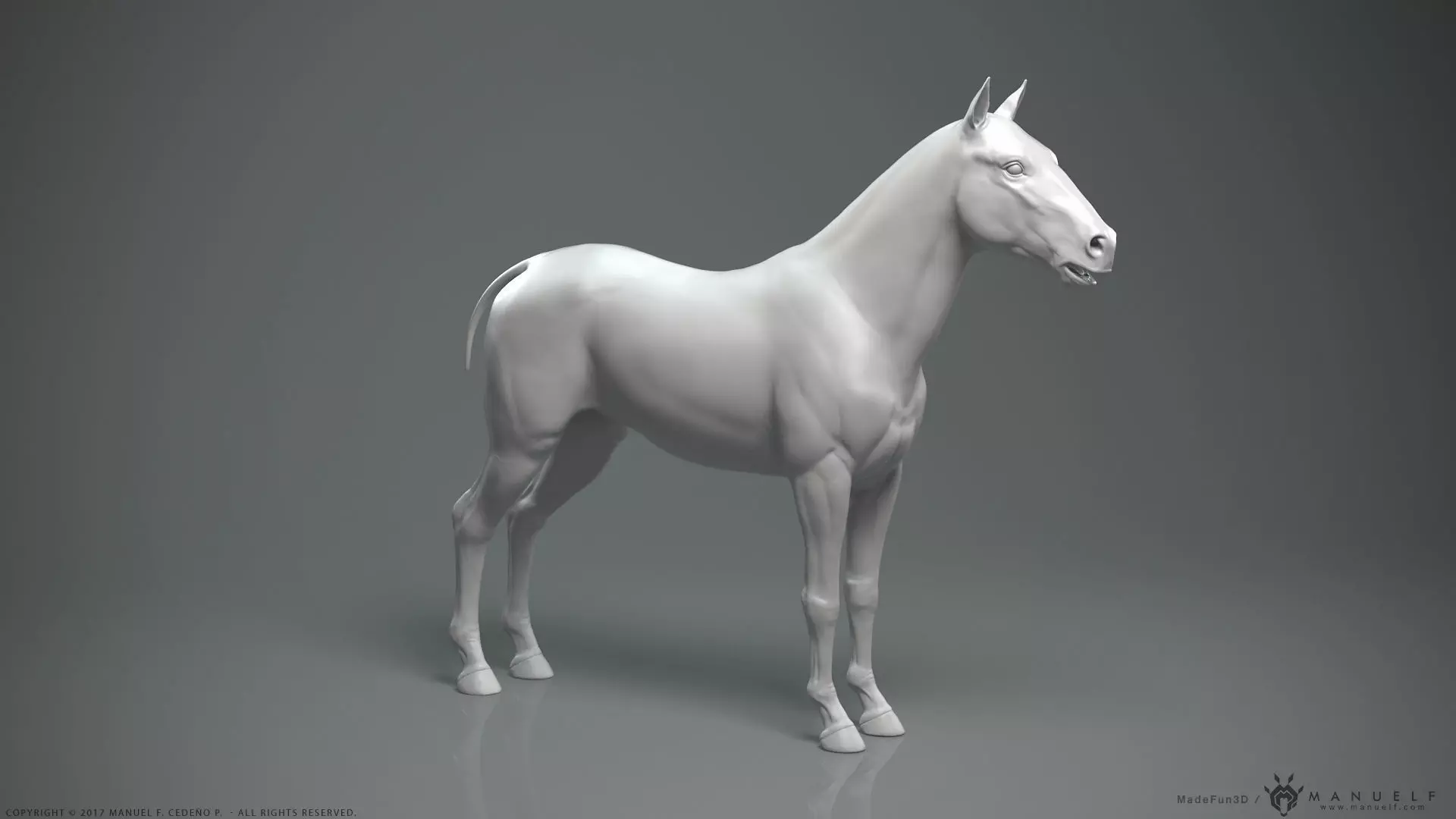 Horse  -  Highpoly Sculpture 3D model_0
