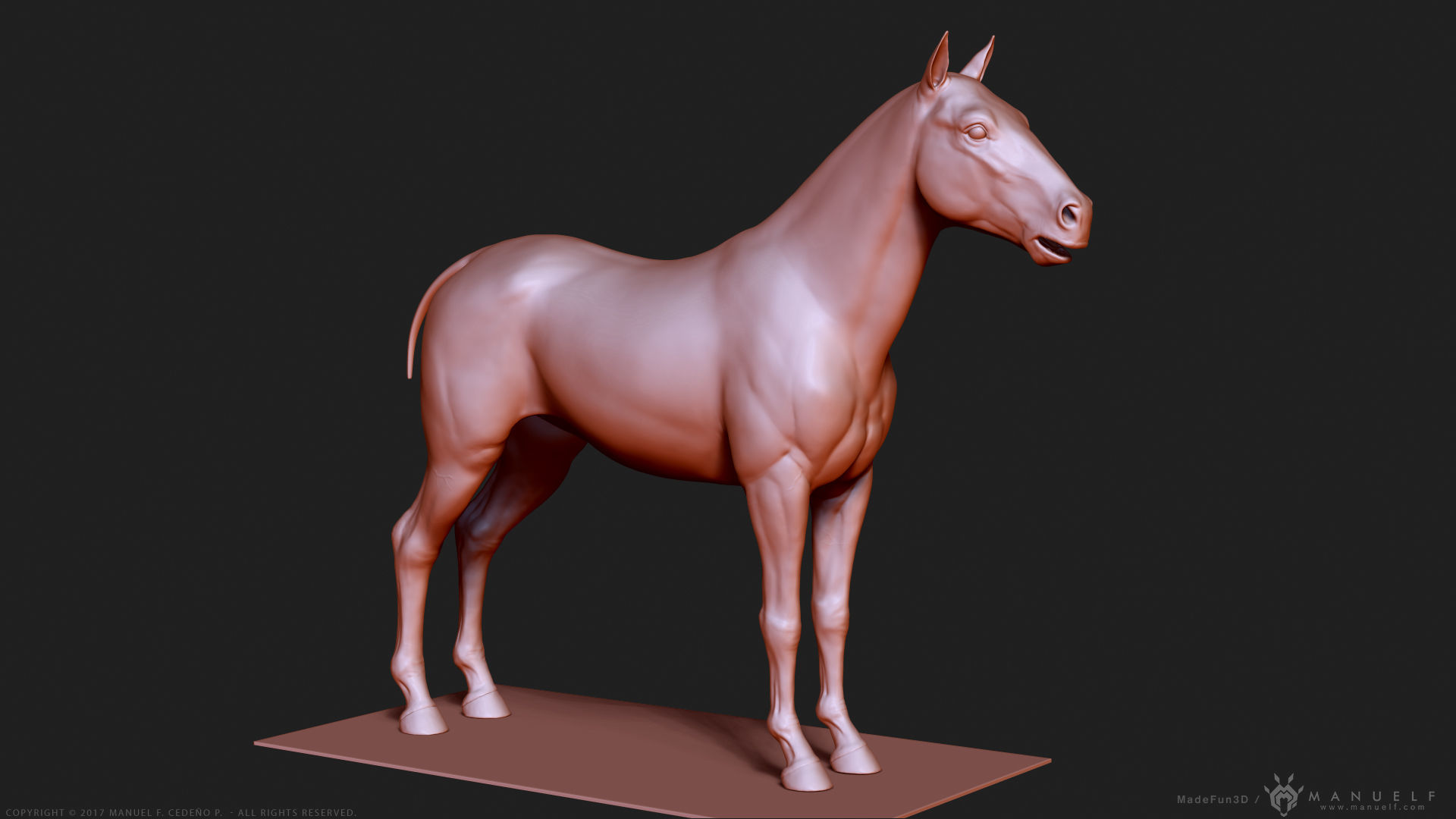 Horse  -  Highpoly Sculpture 3D model_13