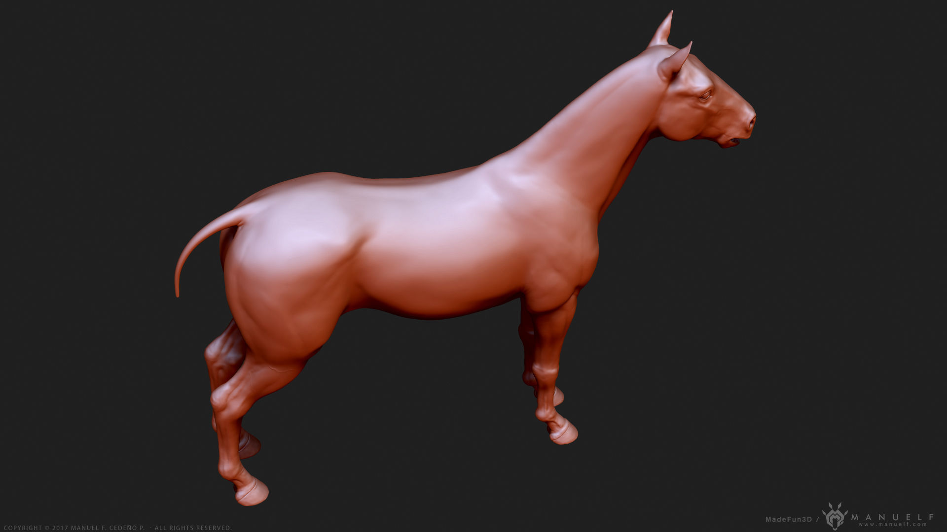 Horse  -  Highpoly Sculpture 3D model_16