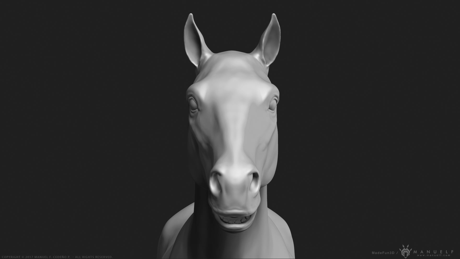 Horse  -  Highpoly Sculpture 3D model_12