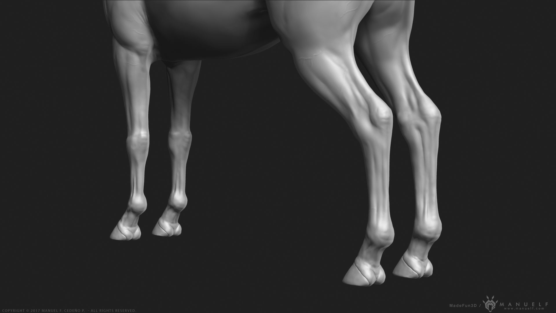 Horse  -  Highpoly Sculpture 3D model_8