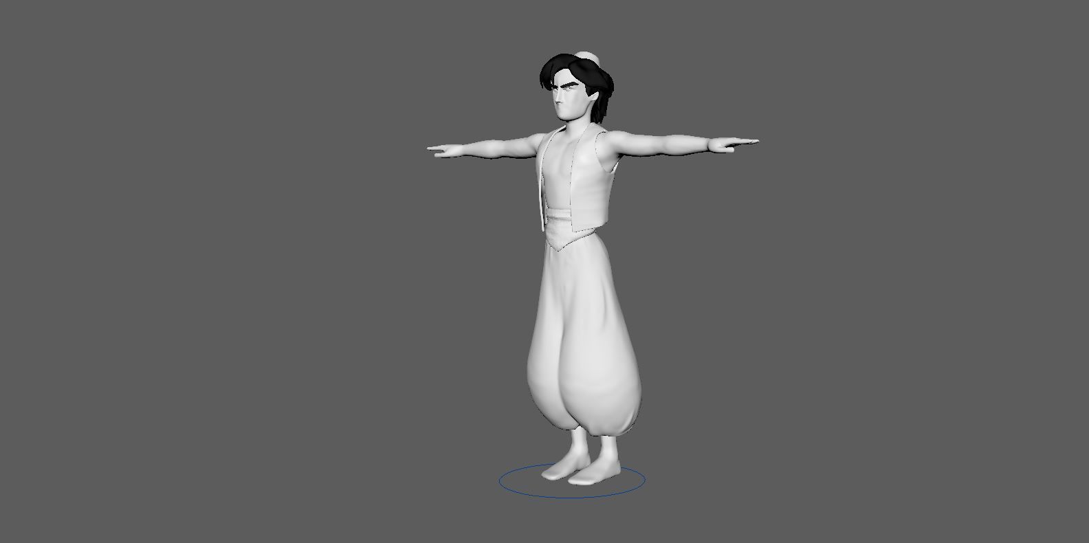 Aladdin Cartoon  - 3D Production Model Rigged Low-poly 3D model_15