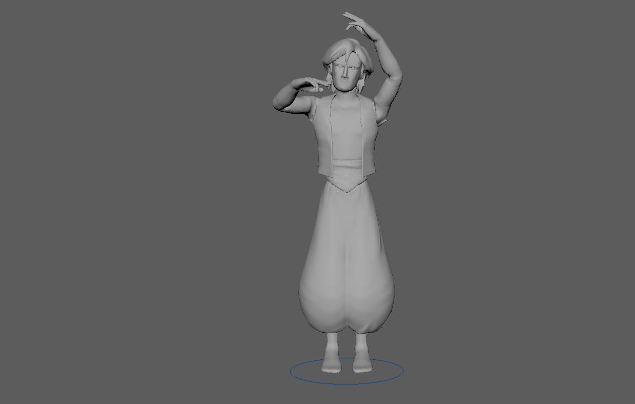 Aladdin Cartoon  - 3D Production Model Rigged Low-poly 3D model_19