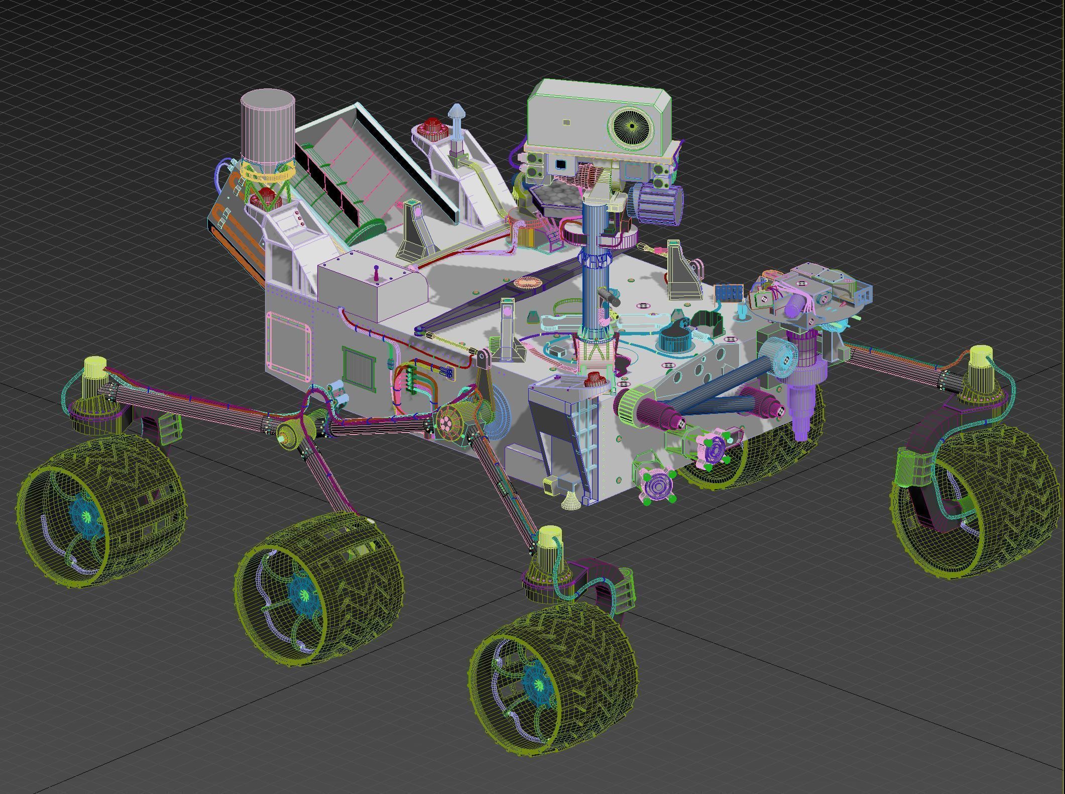 Curiosity Mars Rover 3D model_7