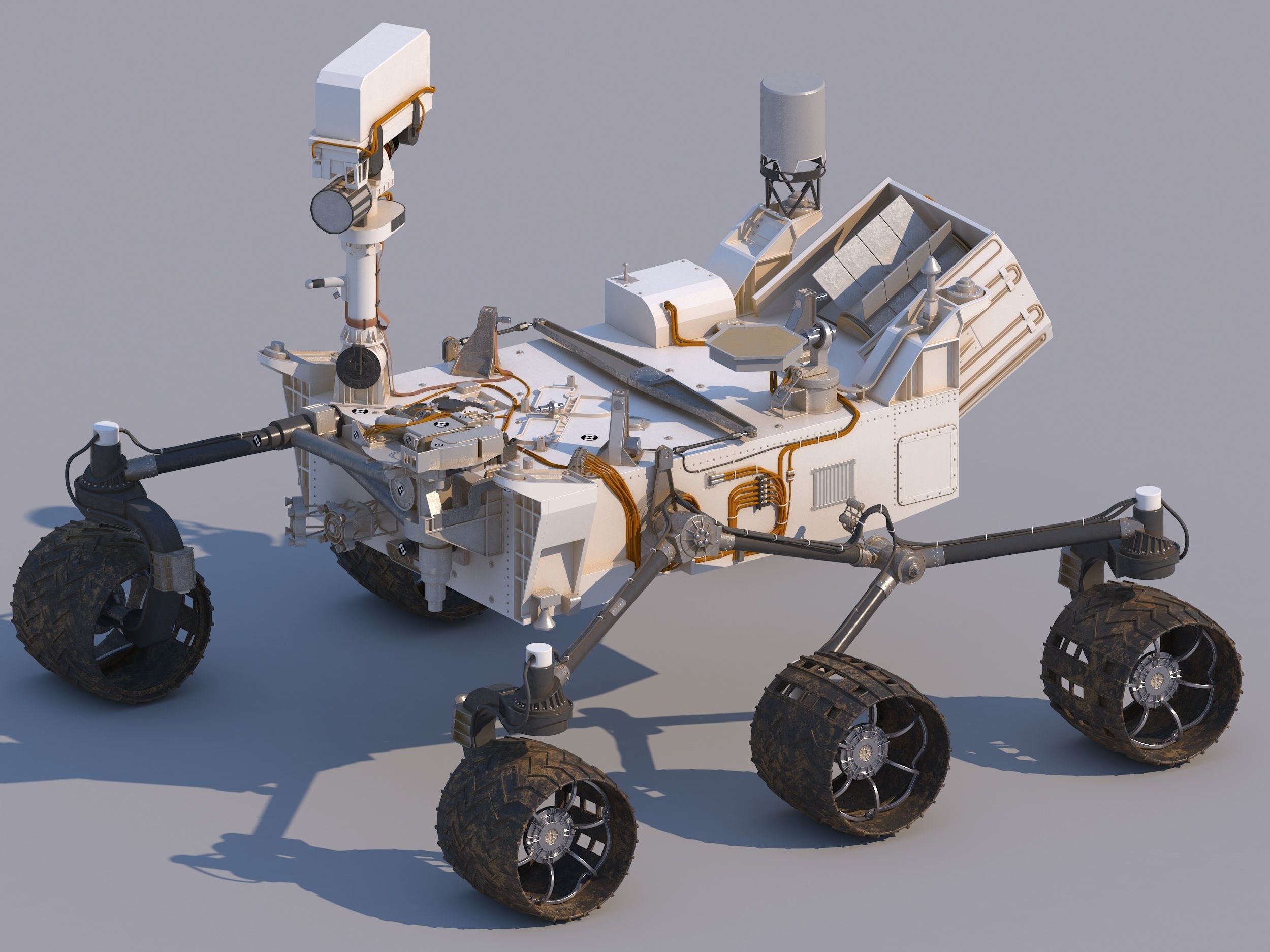Curiosity Mars Rover 3D model_1