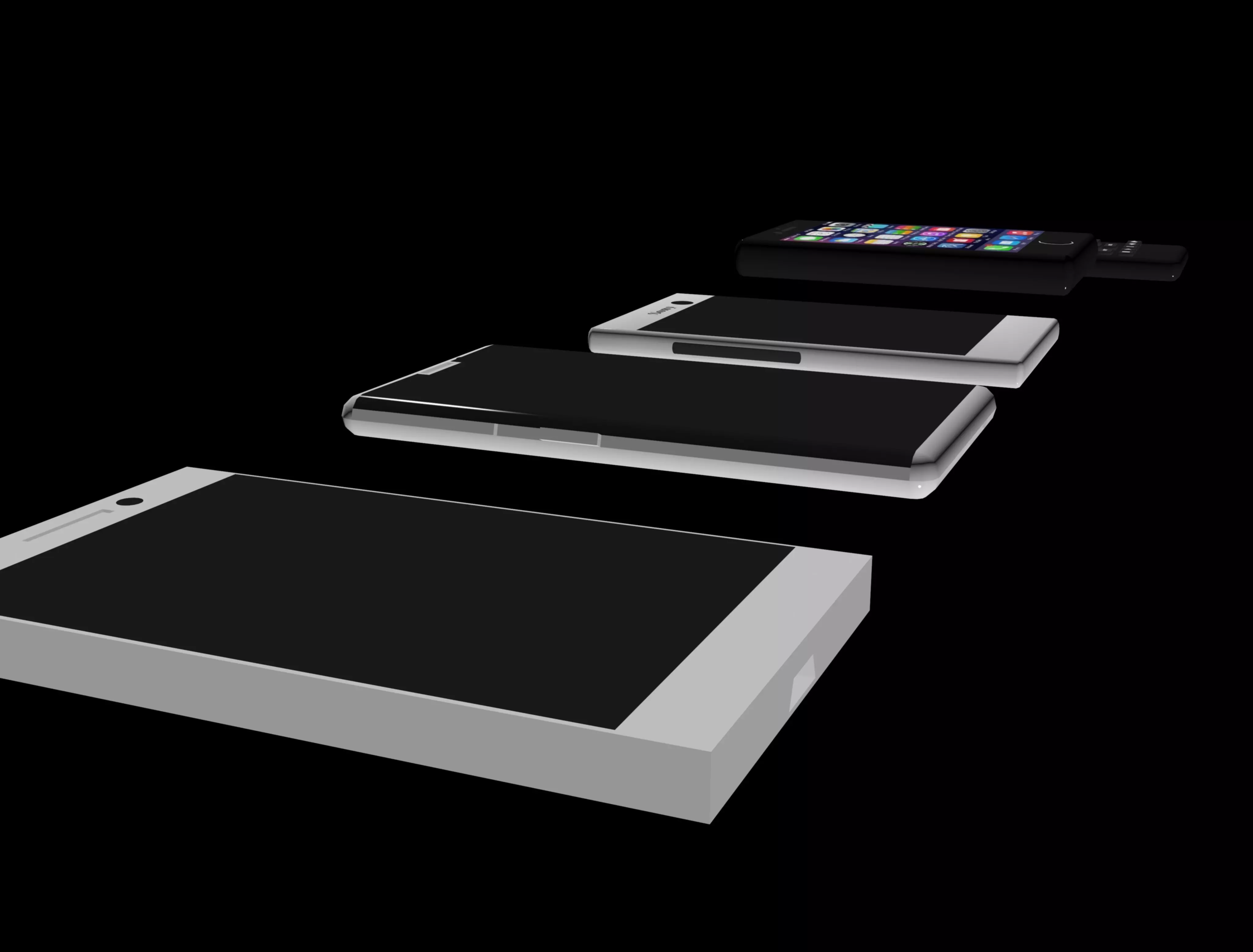 Low Poly Gadgets laptop with android Free low-poly 3D model_0