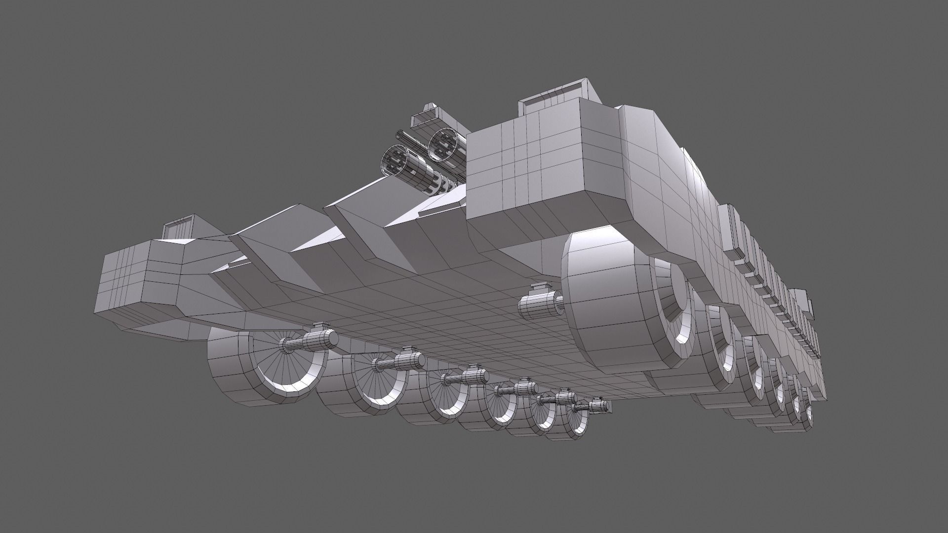 Sci-Fi Tank 3D model_14