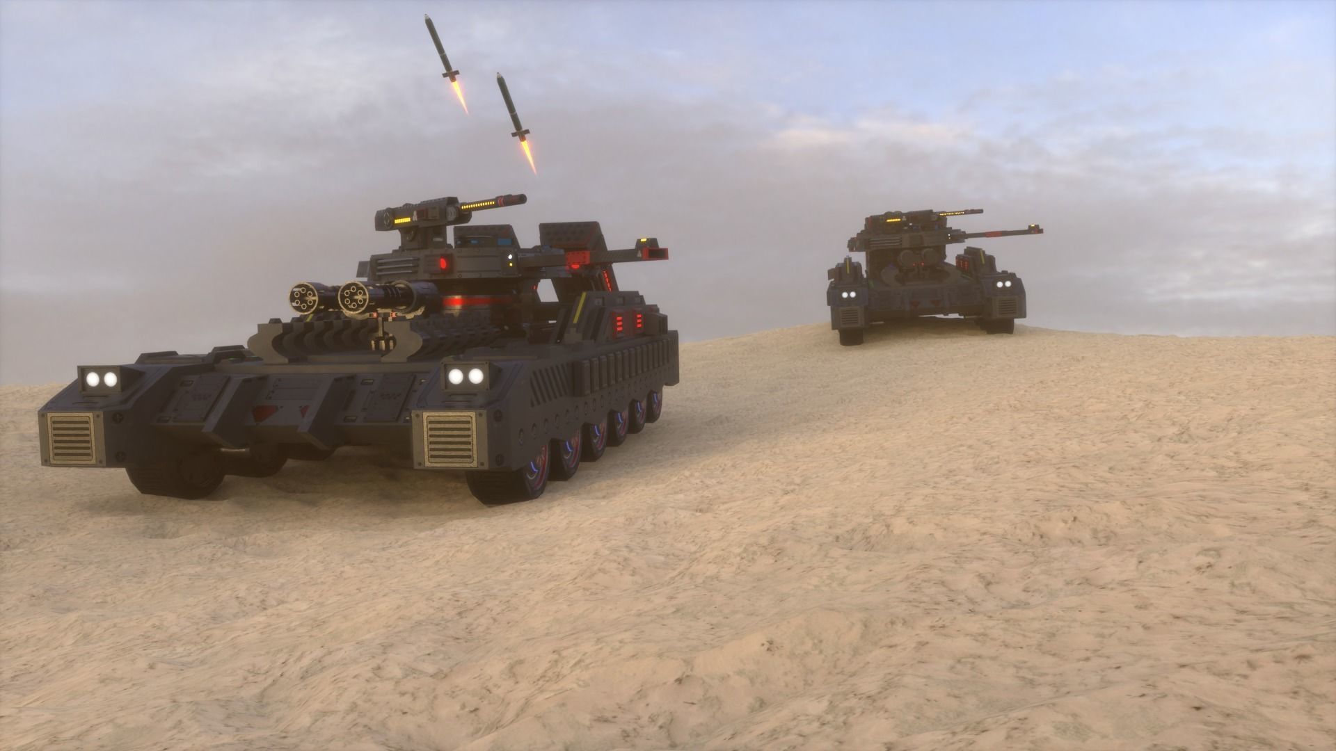 Sci-Fi Tank 3D model_1