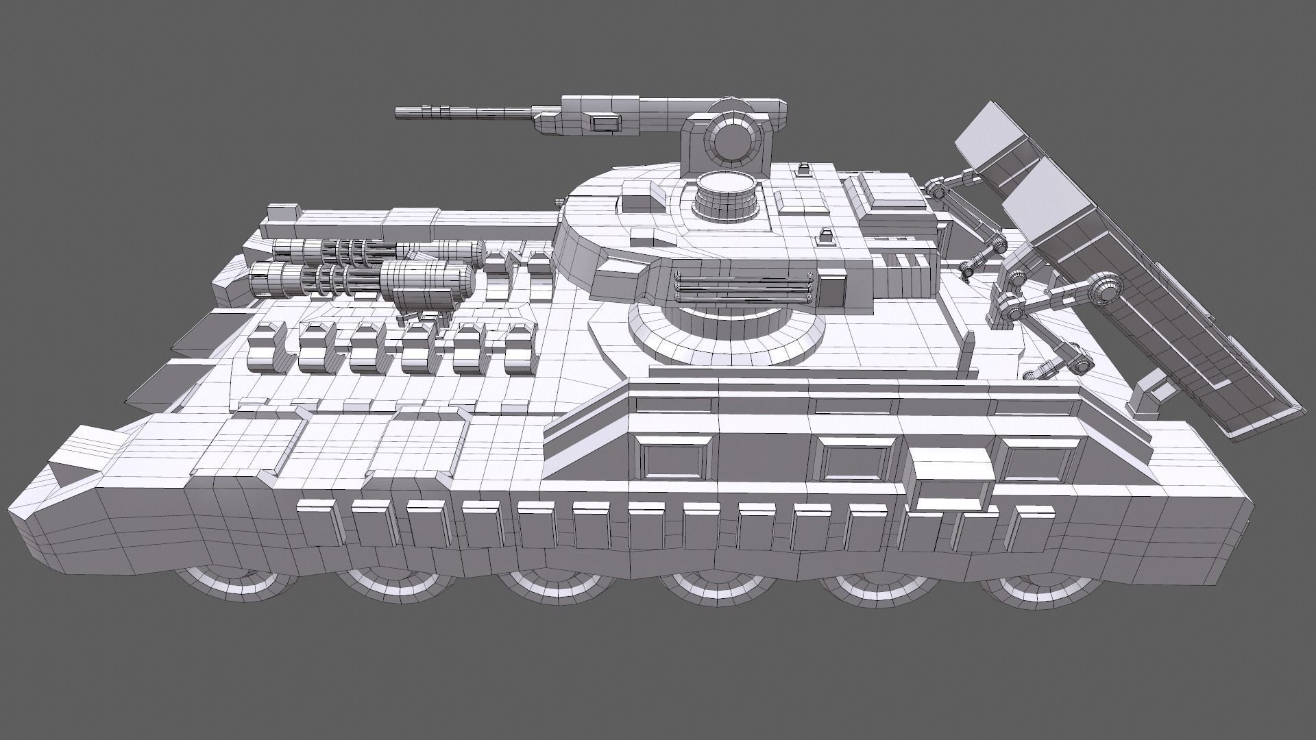 Sci-Fi Tank 3D model_12