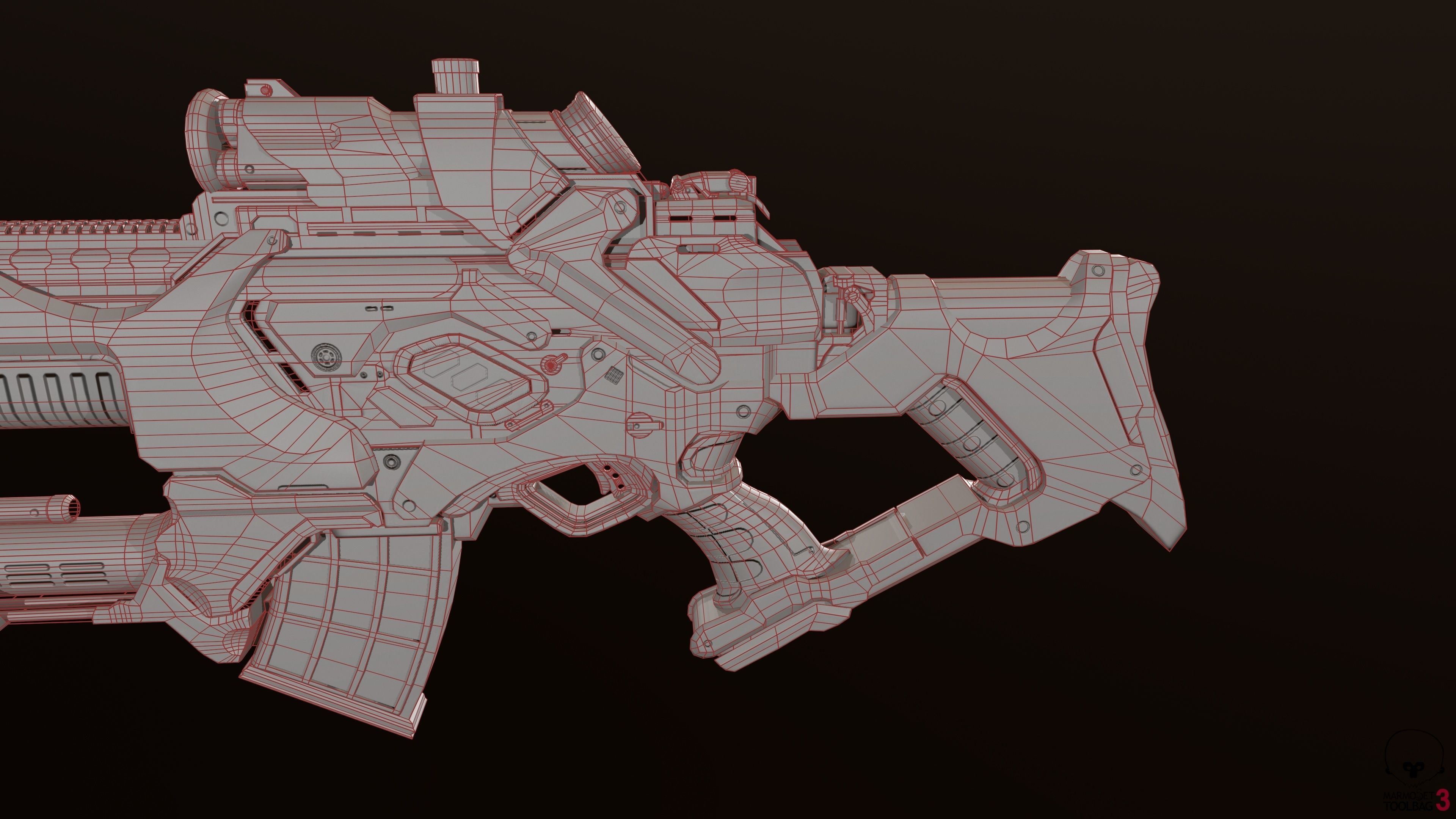 Zerstorer star wars ship in space Low-poly 3D model_16