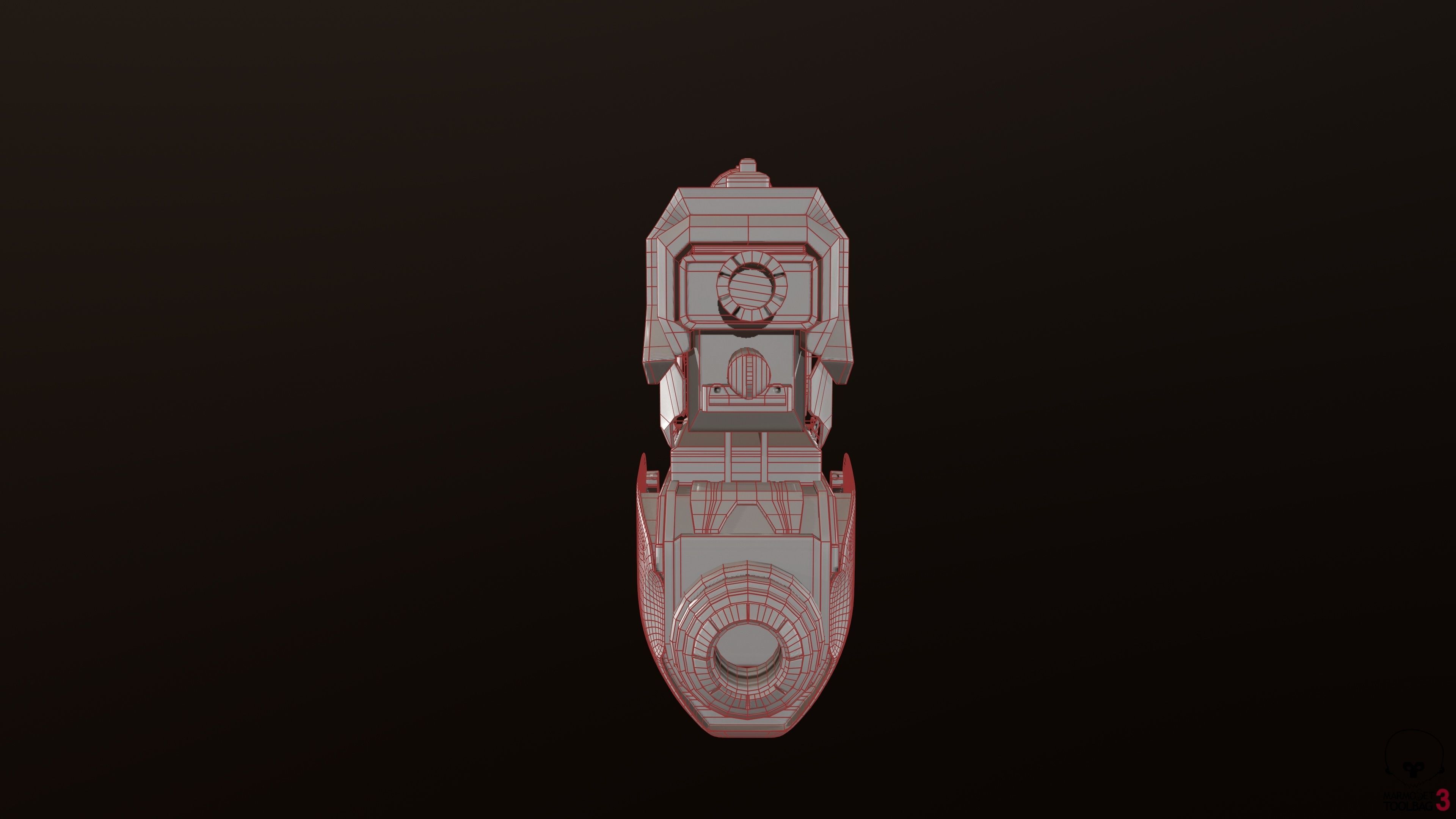 Zerstorer star wars ship in space Low-poly 3D model_13
