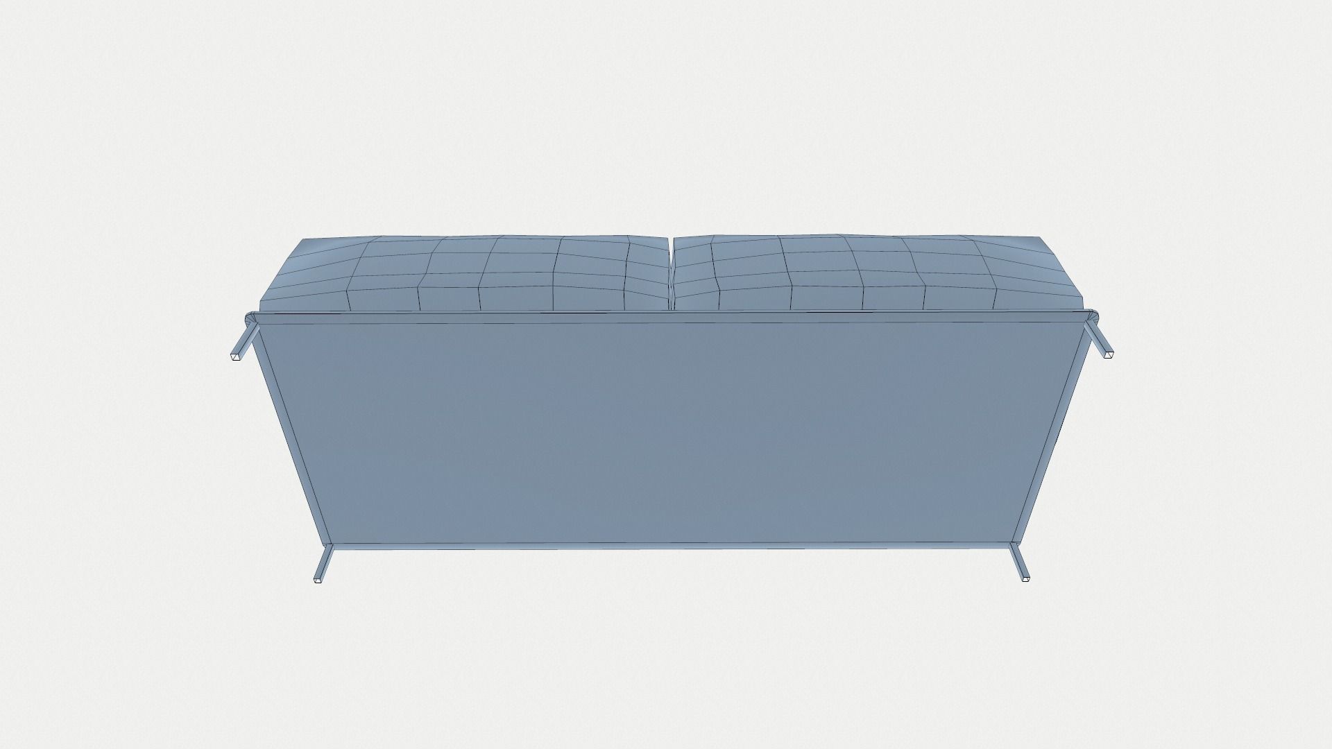 Modern leather sofa Low-poly 3D model_9