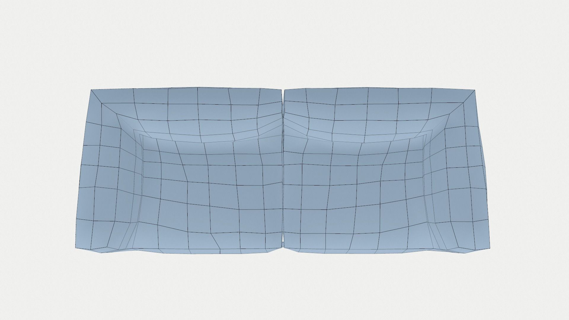 Modern leather sofa Low-poly 3D model_10