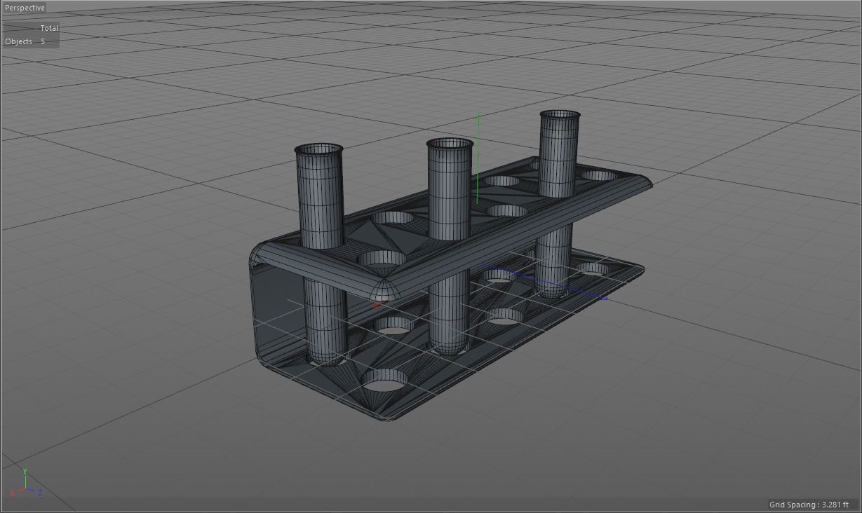 Test Tube And Stand 3D Model Low-poly 3D model_9