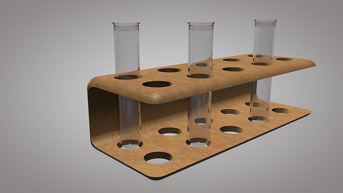 Test Tube And Stand 3D Model Low-poly 3D model