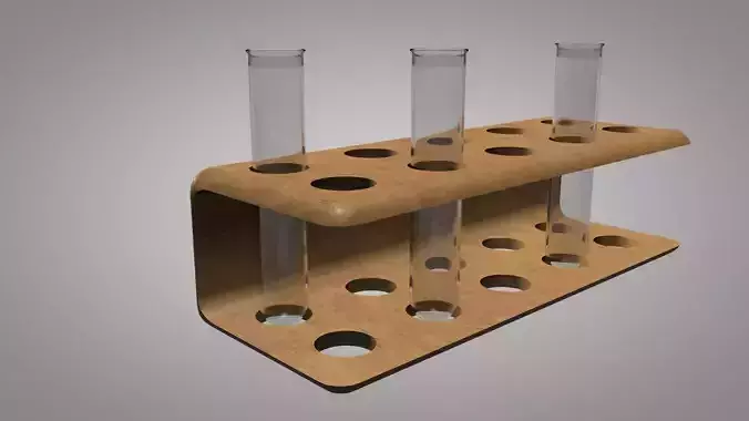 Test Tube And Stand 3D Model Low-poly 3D model