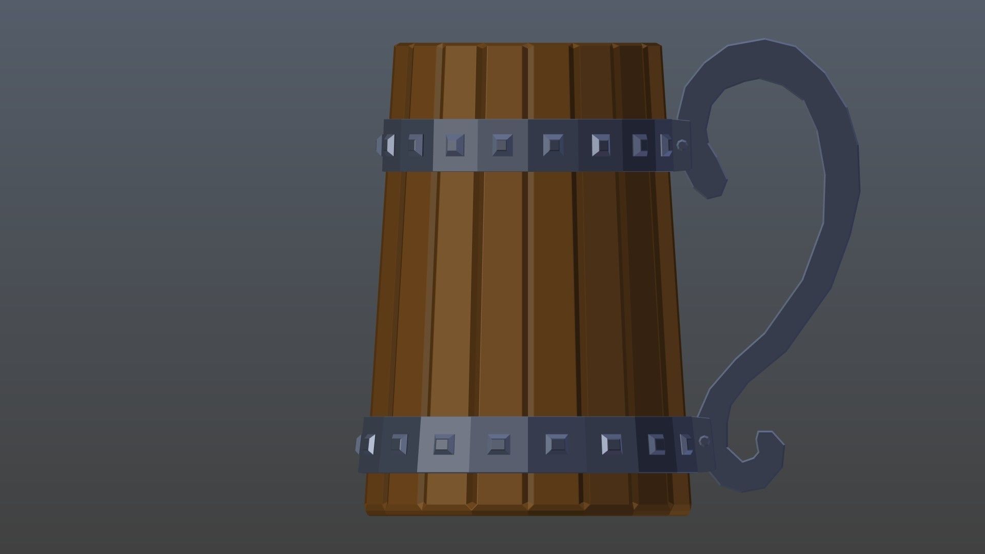 Low Poly Beer Mug 3 Low-poly 3D model_9