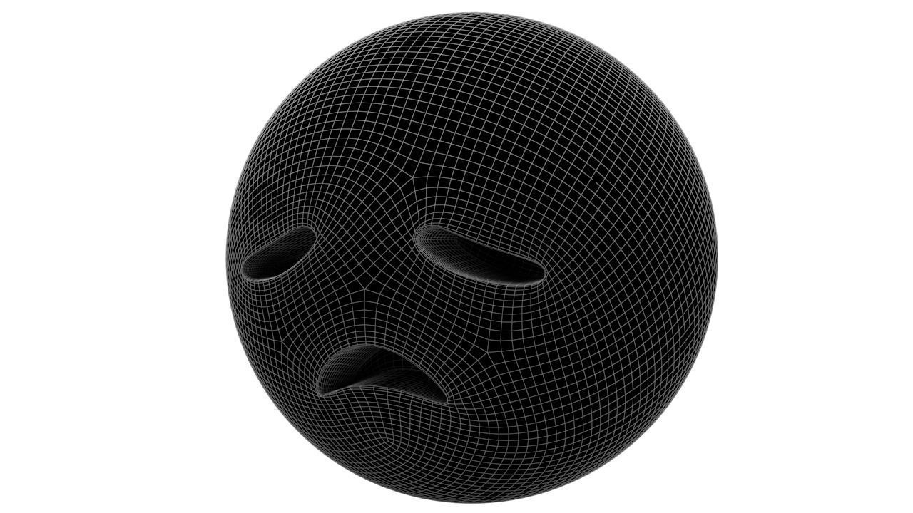 DisappointedFace sad face Low-poly 3D model_5