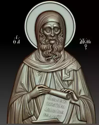 St  Anthony the Great 3d model for CNC
