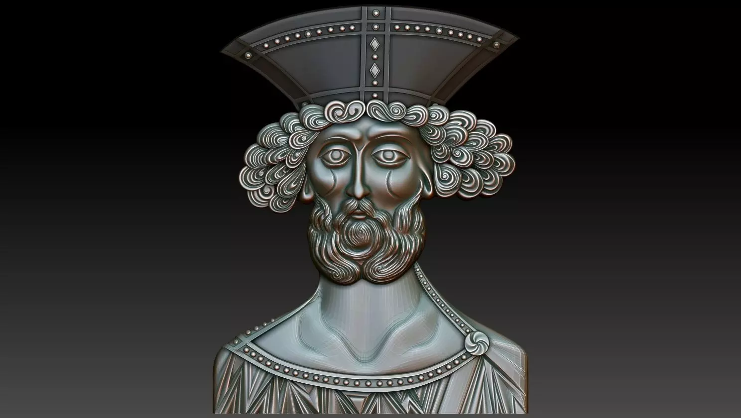 Holy Prophet King David 3d model for CNC 3D model_0