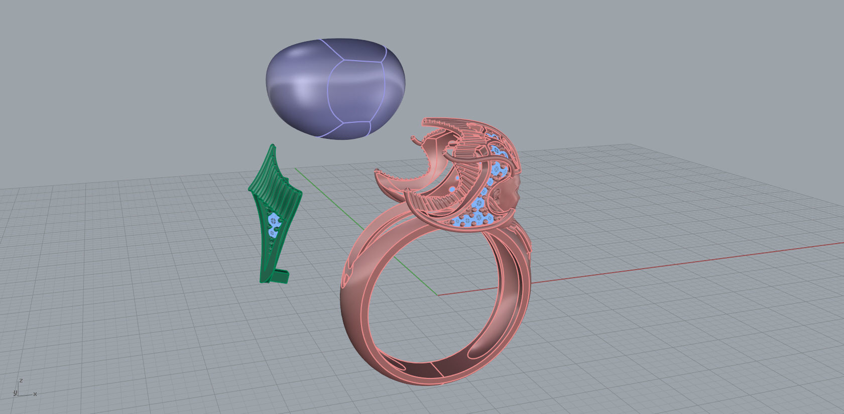 Woman head  3D print model_14