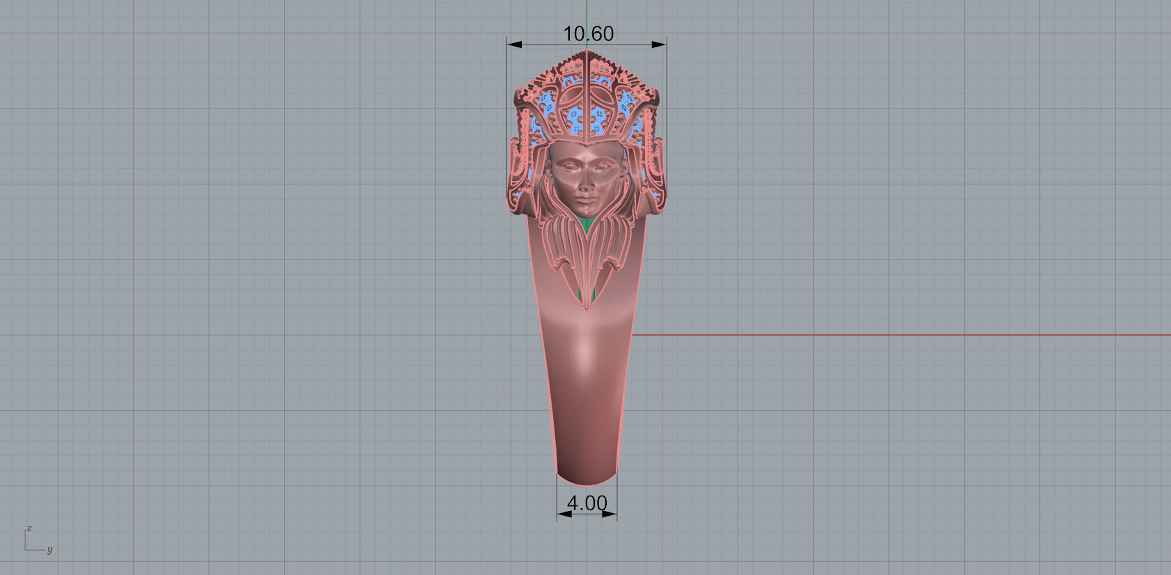 Woman head  3D print model_10