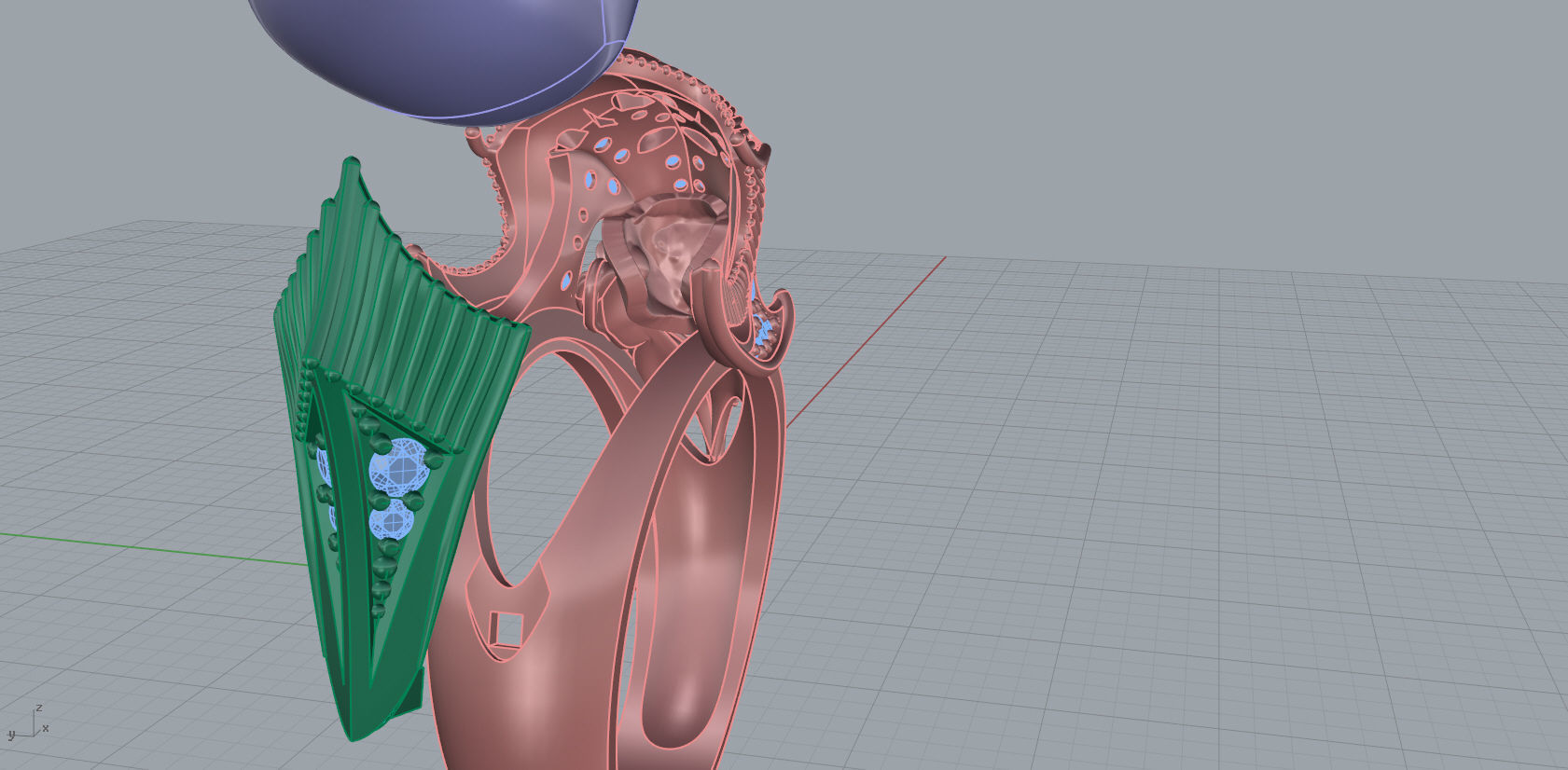 Woman head  3D print model_16