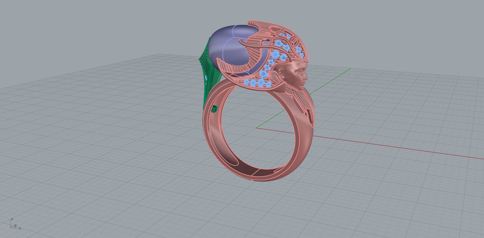 Woman head  3D print model_12