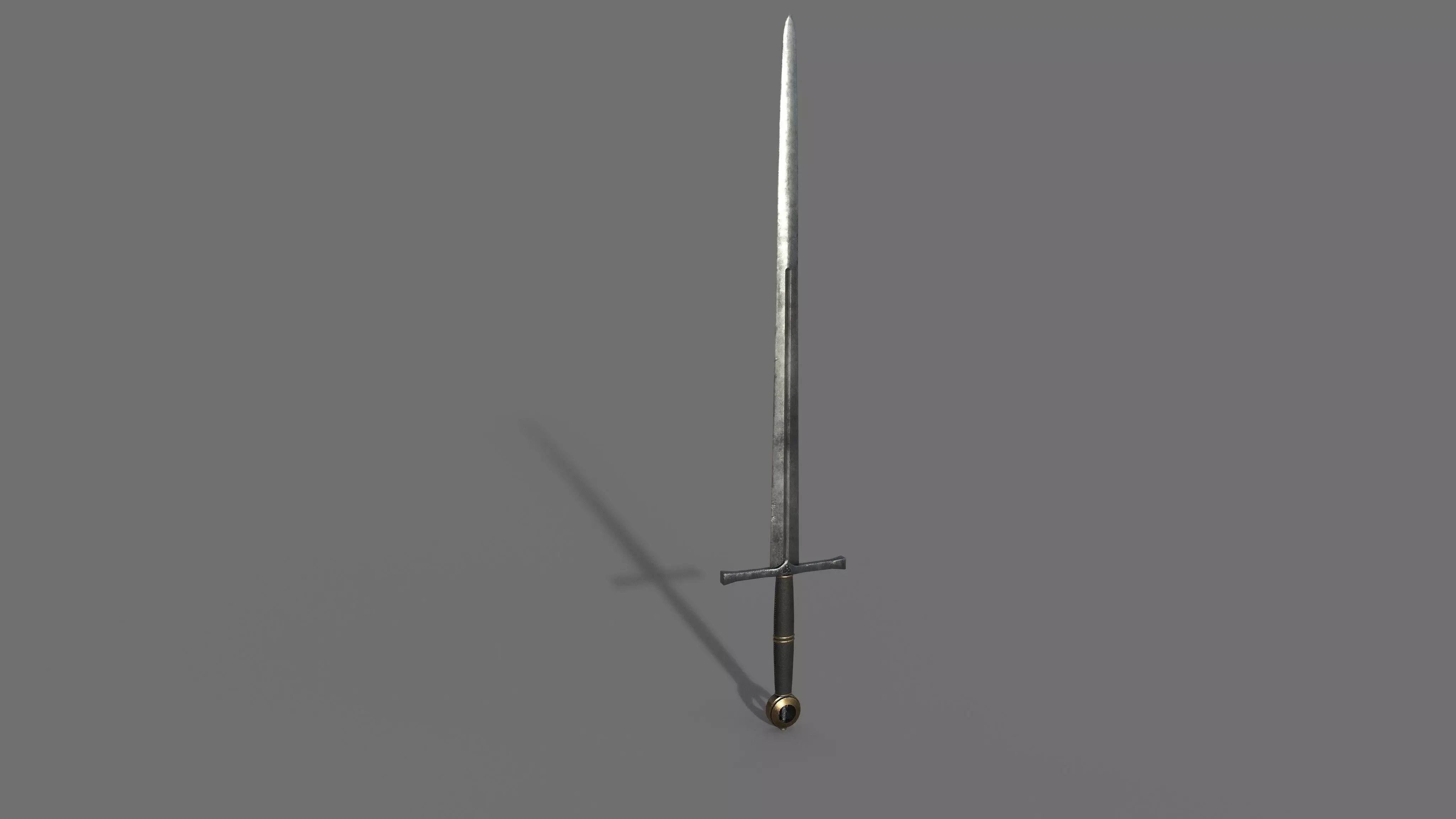 Aged Longsword Low-poly 3D model