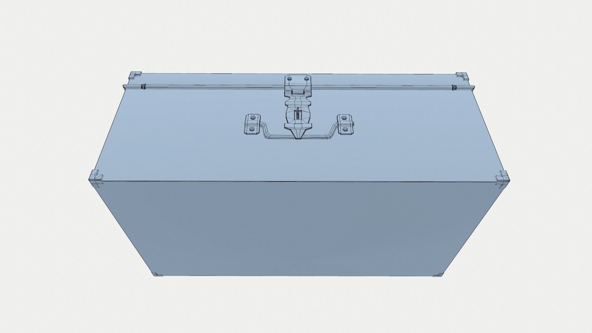 Old chest Low-poly 3D model_7