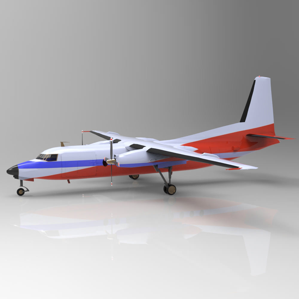 Fokker F27 3D model_3