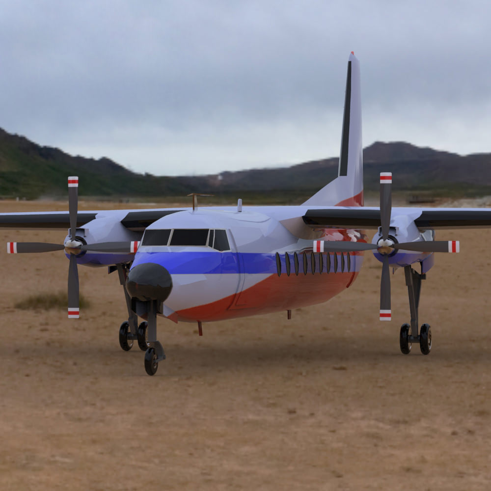 Fokker F27 3D model_7