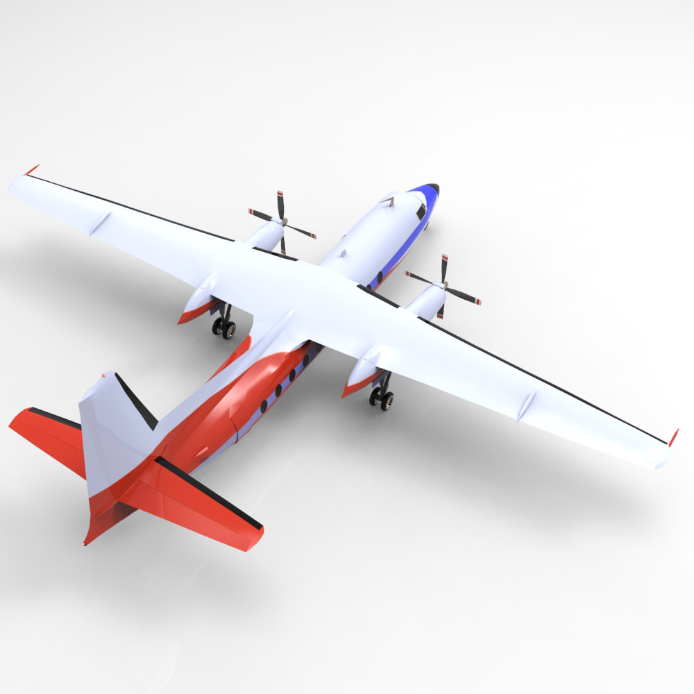 Fokker F27 3D model_5