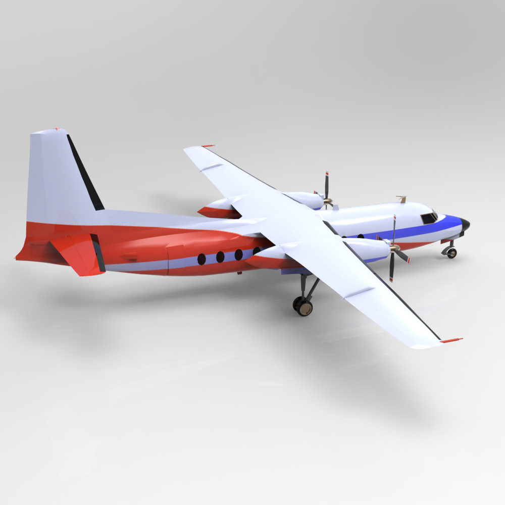 Fokker F27 3D model_6
