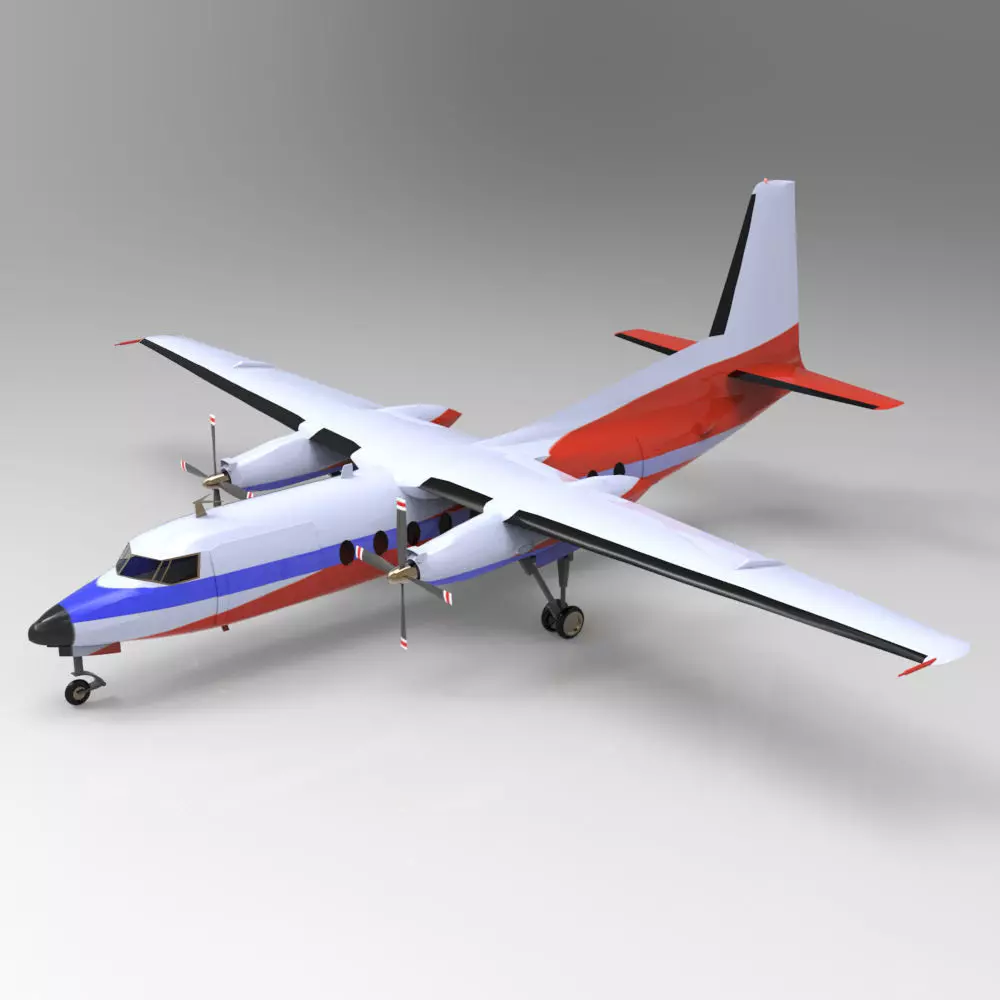 Fokker F27 3D model_0
