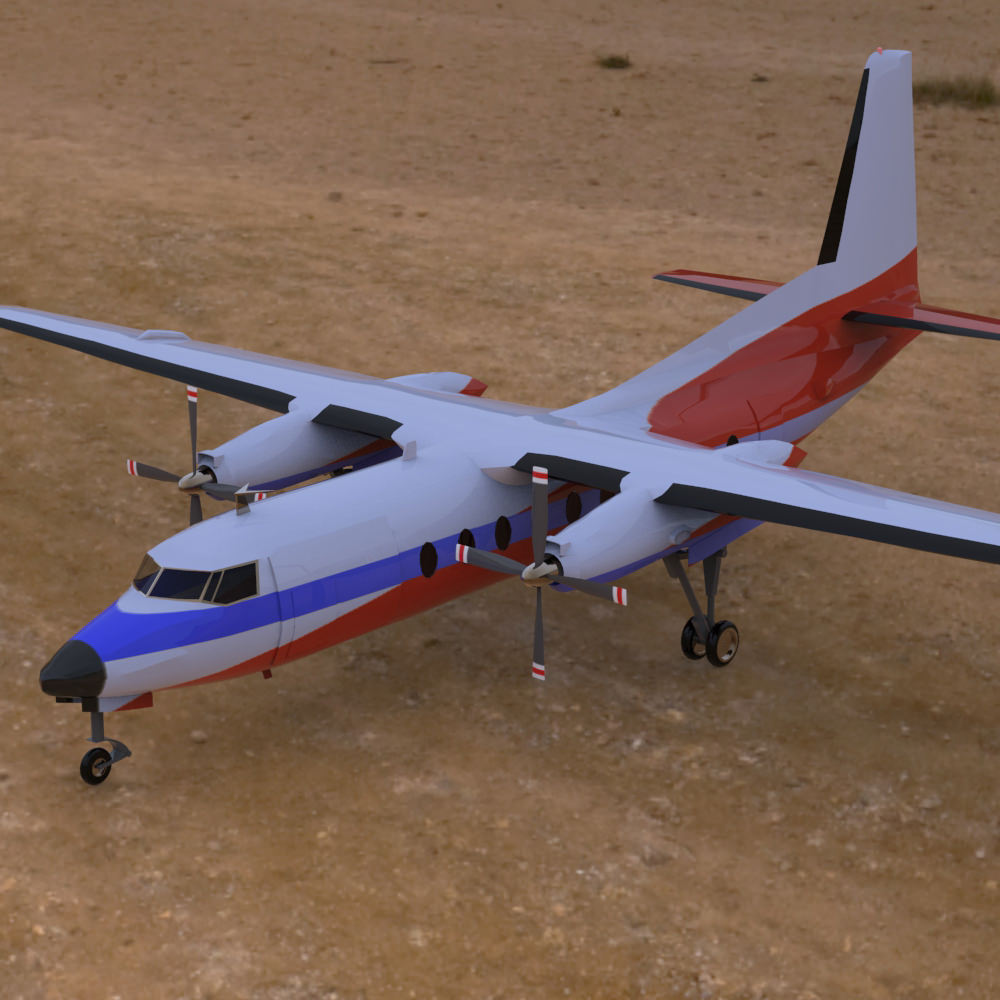 Fokker F27 3D model_8